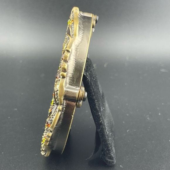 Beautiful Embellished Crystal Rhinestone Round Picture Frame Home Decor Gift - Picture 6 of 9